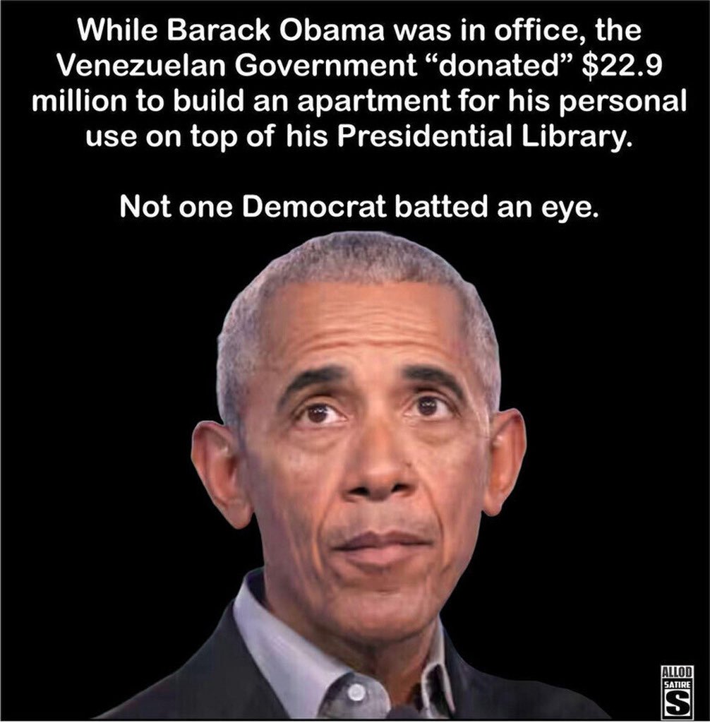 The CIA found Venezuela allegedly sent $22.9M to Obama’s library—a major breach. I urged a full CIA probe into this shady deal. 

Do you support me in seeking justice and safeguarding American integrity?