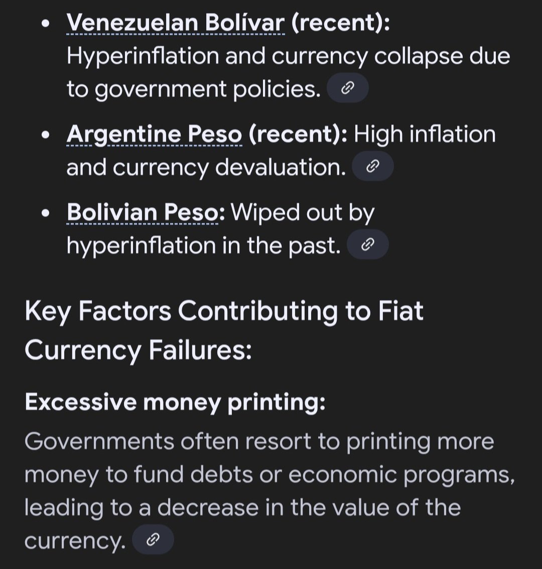 I asked AI to list Fiat Currency failures