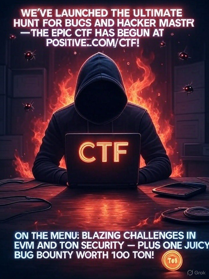ilyadruzh's tweet photo. We’ve launched the ultimate hunt for bugs and hacker mastery — the epic #CTF has begun at https://t.co/WtiosOn7G2! On the menu: blazing challenges in #EVM and TON security — plus one juicy Bug Bounty worth 100 #TON! https://t.co/NK14H3yFjs