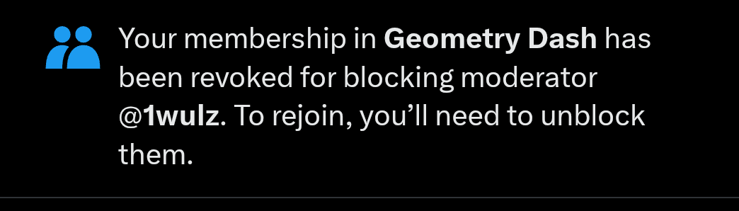 that feeling when i get a notificarion and when i check it its just twitter telling me i got kicked out of the fucking gd community for blocking wulzy 😔💔