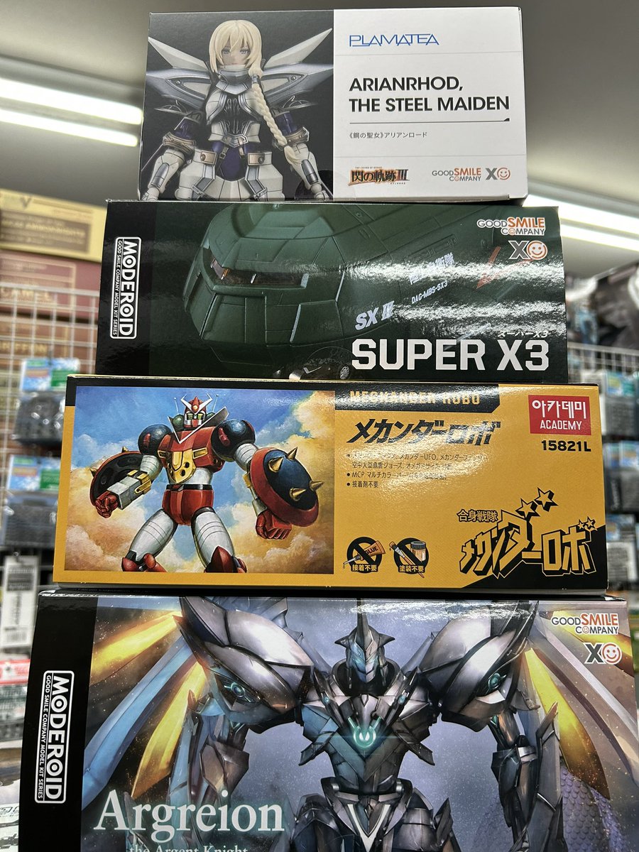 hobby808's tweet photo. 2025.5.22 入荷じゃ ٩( ᐛ )و
#タミヤ フランス軽戦車H39
#フジミ
#azmodel ゴータP.60
#グッスマ
#moderoid
#スーパーx3
#閃の軌跡
#アカデミー メカンダーロボ
#mykデザイン #アシタのデカール
#dicホビー
#コトブキヤ #ヘキサギア
#浜松 #模型屋 #プラモデル
#スケールモデル
#ホビーショップやおや https://t.co/cy34HyVsH3