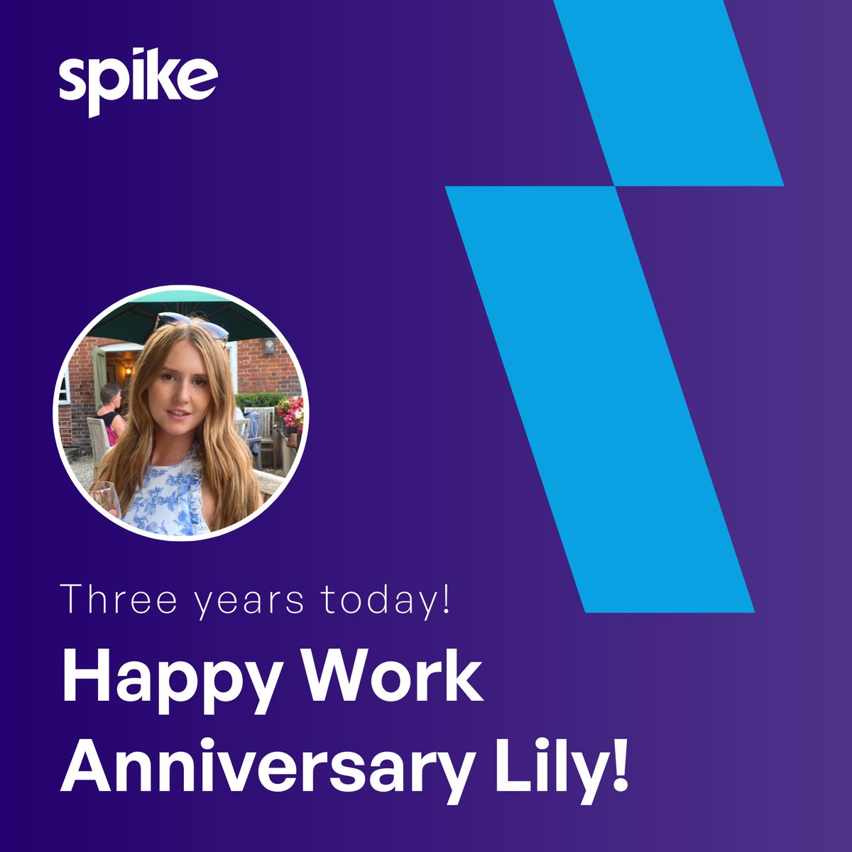 Lily, Spike's Project Manager, has hit her three year milestone with us! 🎉

We're proud to have you as part of the team! 🤝

#EmployeeMilestone #WorkAnniversary