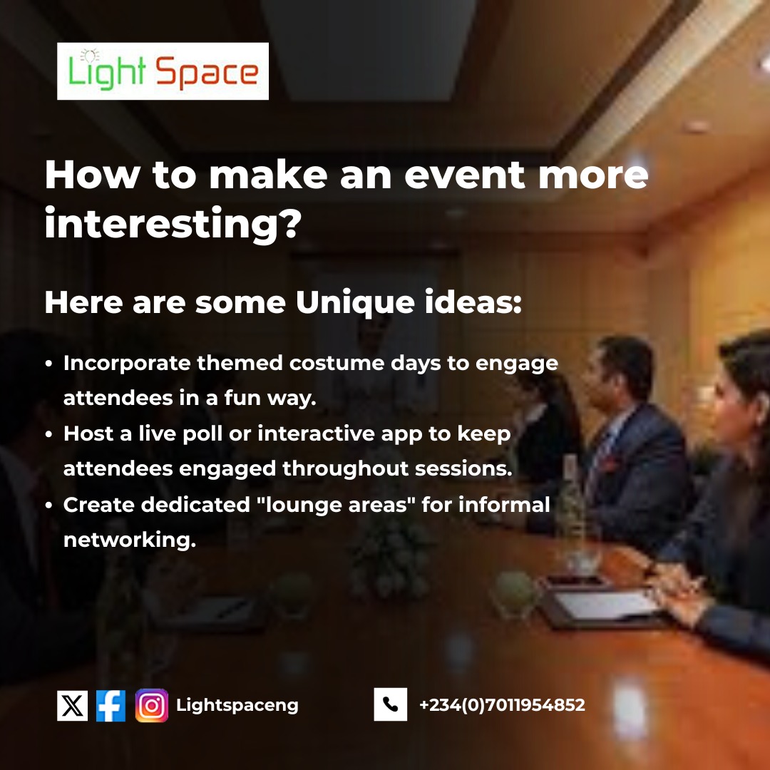 LightSpaceng's tweet photo. How to make an event more interesting https://t.co/v0rRqCiPbM