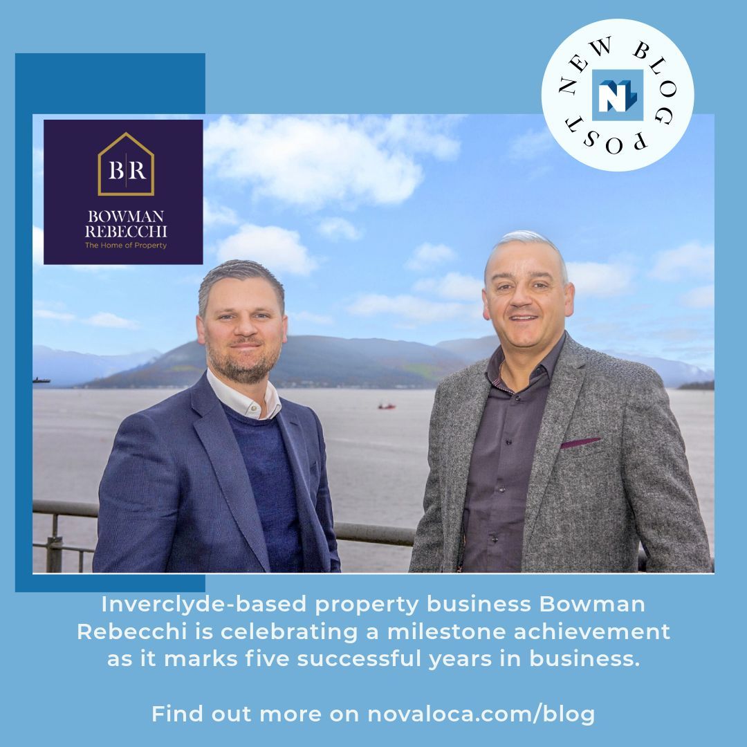 Over on the NovaLoca blog read all about Inverclyde-based property business <a href="/BowmanRebecchi/">Bowman Rebecchi</a> celebrating a milestone achievement as it marks five successful years in business: buff.ly/BW3mEQq
