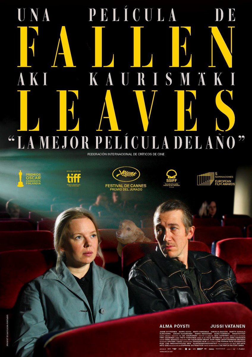 CinecParadiso's tweet image. Hoy proyectamos “FALLEN LEAVES” en la escuela municipal de música y artes plásticas. A las 18:30 y 21:30 h.Si te gusta el buen cine de Aki Kaurismäki y las historias de amor. Como siempre cine #gratis muy cerca del centro #Lorca gracias a @CulturaLorca