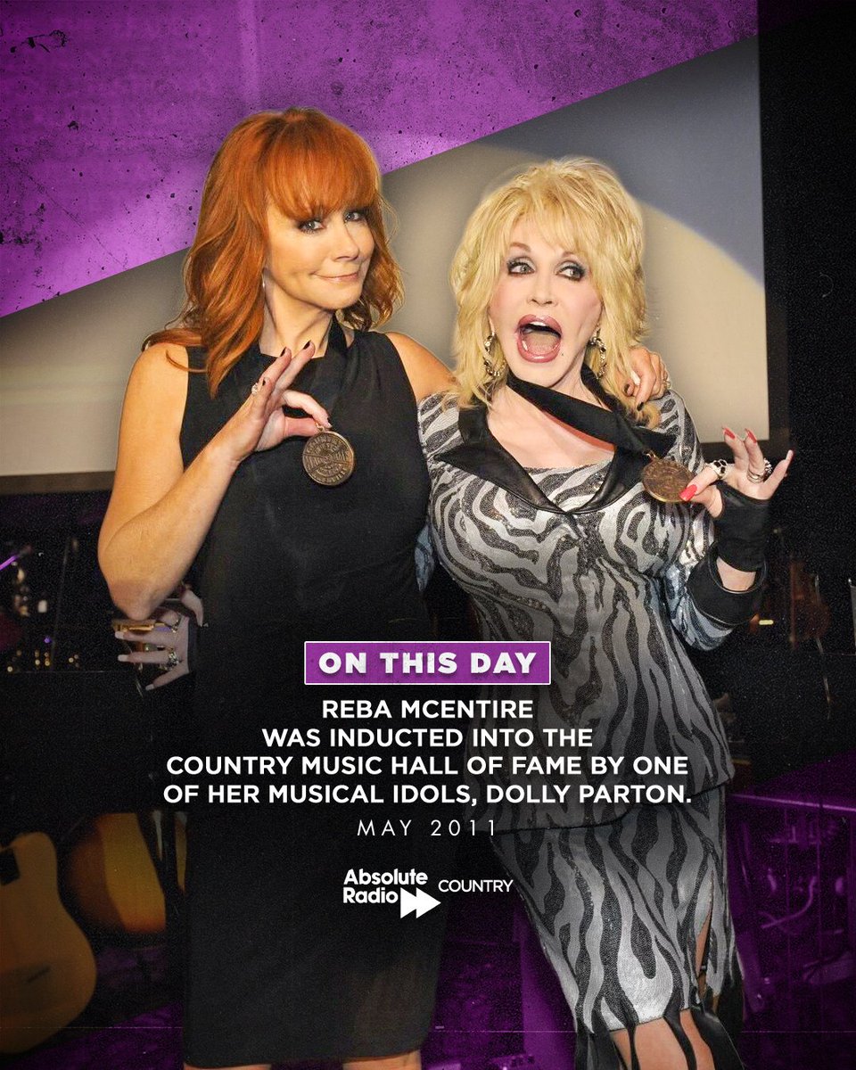 ARCountry's tweet photo. On this day in 2011, @Reba was inducted into the @countrymusichof by one of her musical idols and good friends, @DollyParton. 👌 https://t.co/Jjk3az9MCm