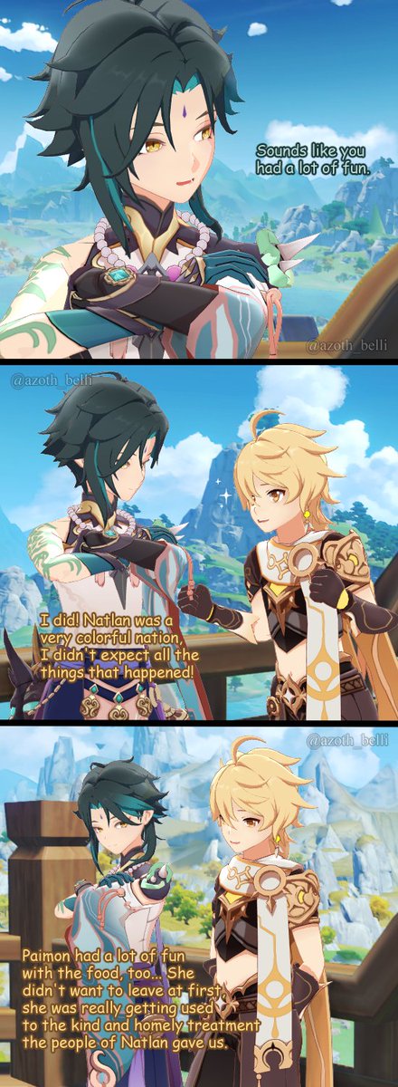 azoth_belli's tweet image. I started making mmd comics on DeviantArt again, but then I remembered that I had this account pretty much forgotten, so I cut the comic into a format that would be easy to read here. 

#xiaoether #XiaoAether #GenshinImpact #Genshin #Xiao #Aether #xiaoae #aexiao