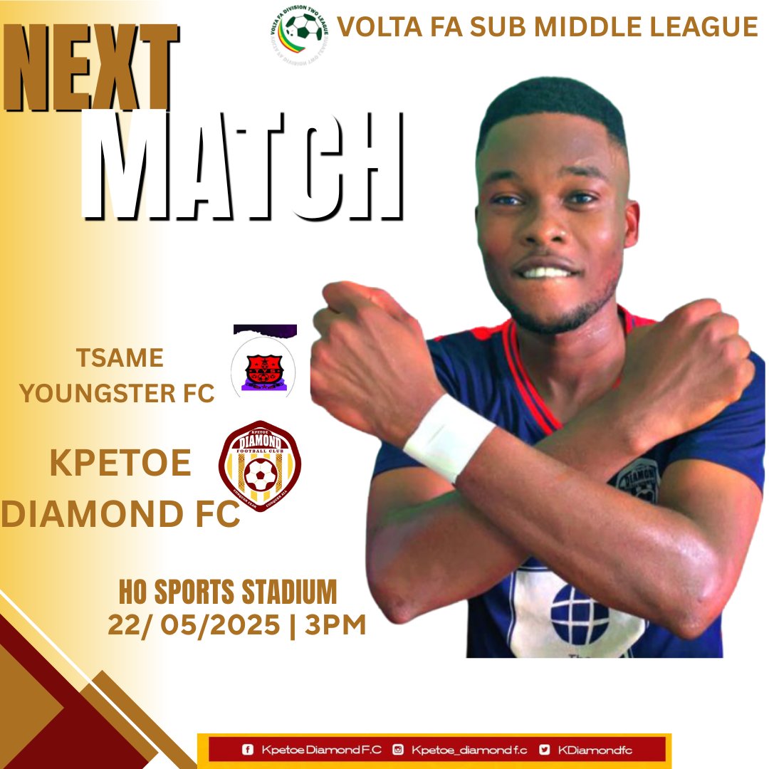KDiamondfc's tweet photo. Match Day. 
We lock horns with Tsame Youngsters FC this afternoon for a showdown.

❤️💛🤍 https://t.co/QsWGYlZLcG