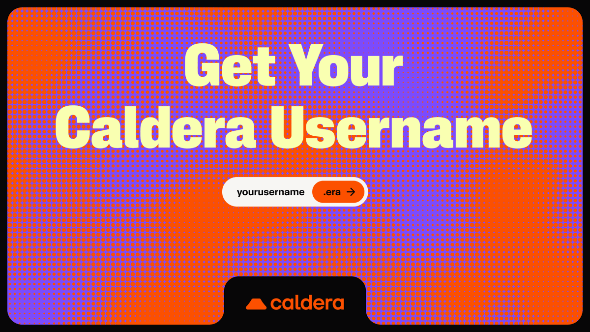 Claim Caldera Username for FREE

    ⚡ Connect Wallet: catalyst.caldera.xyz/?ref=8E3LHD
    ⚡ Sign, search name and DONE!
