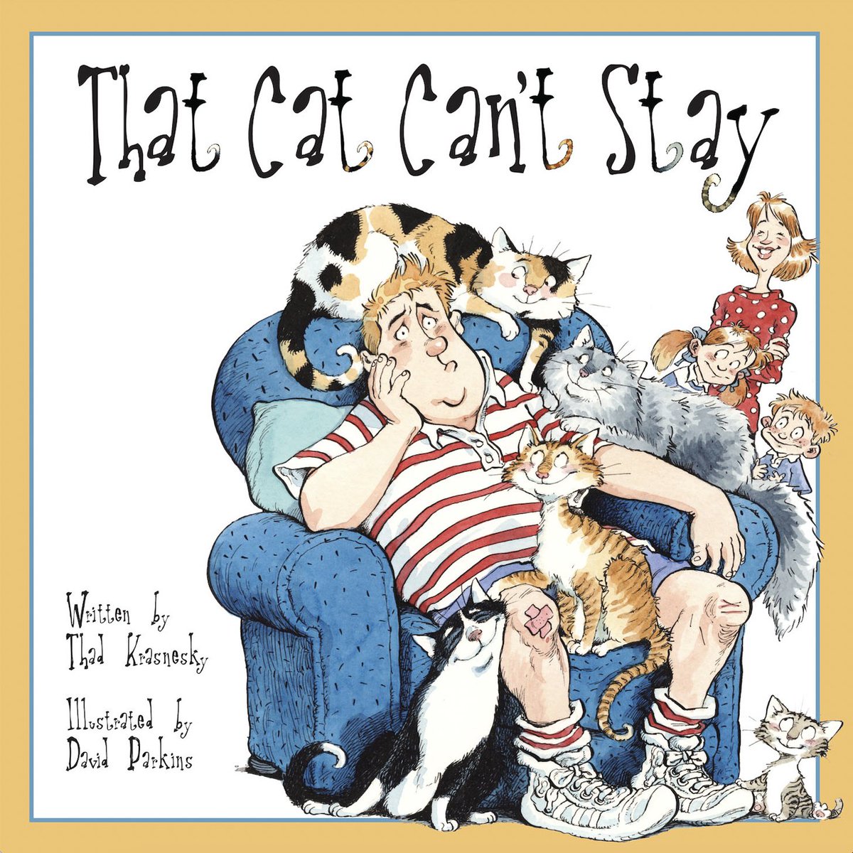 Blogger Grandma Ideas called That Cat Can’t Stay "delightful!" Her grandson loved the rhymes (fleas, knees, sneeze), and she praised the expressive watercolor illustrations. grandmaideas.com/2025/05/05/tha…

Coming next month in paperback! 

<a href="/IPGbooknews/">IPGbook</a> #kidlit #KidsBooks #Grandmalove