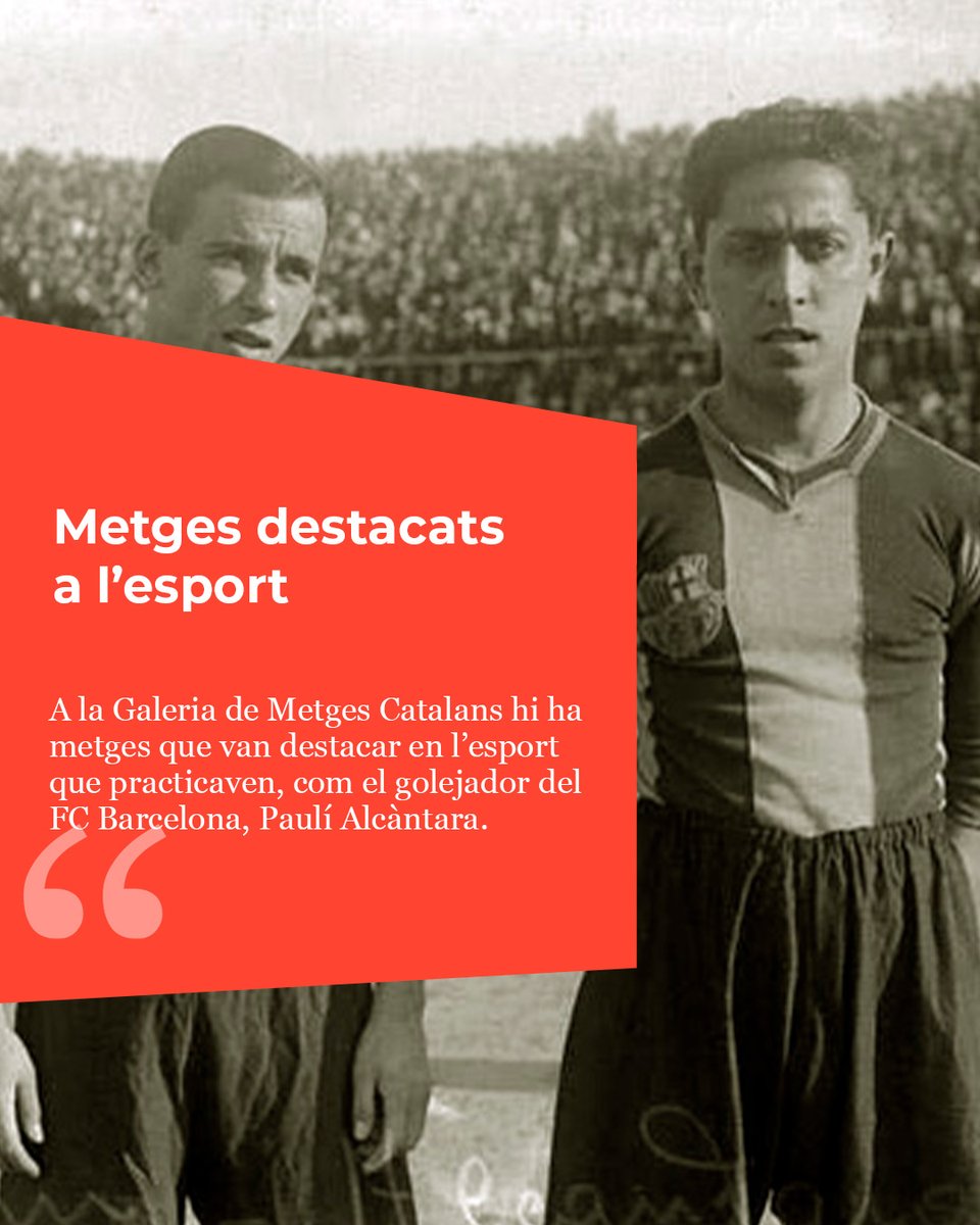 MHMedicinaCat's tweet image. 👨⚕️⚽A la Galeria de Metges Catalans hi ha representants de metges que van destacar en l’esport que practicaven, com el golejador del FC Barcelona Paulí Alcàntara; el porter del RCD Espanyol, Josep Maria Sala.
👉ja.cat/vA469 (pàg. 35-36)
