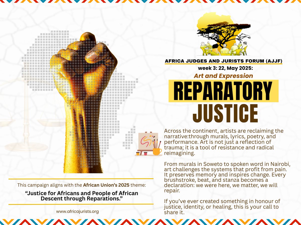 🎨 Resistance lives in colour, rhythm, and voice.
From Soweto’s murals to Nairobi’s stages, art speaks justice.
#ReparationsNow #ArtForJustice #HealingThroughArt #AfricanVoices