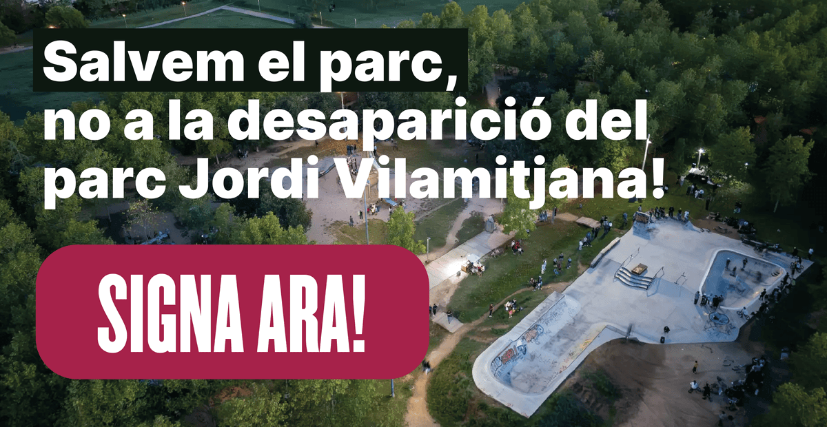 No ens podem permetre perdre un pulmó verd de 27.000m2 a Girona per construir pisos. El parc Jordi Vilamitjana i la salut i qüalitat de vida dels veïns i les veïnes no es pot fer servir com a moneda de canvi. 
SIGNA TU TAMBÉ! actionnetwork.org/petitions/no-a…