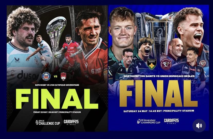Two European Rugby Finals LIVE at the ‘eithin this weekend. Club will open at 5.00 pm on Friday (Happy Hour 5.00 pm - 7.00 pm) for Challenge Cup Final and will open at 1.00 pm on Saturday for Champions Cup Final.