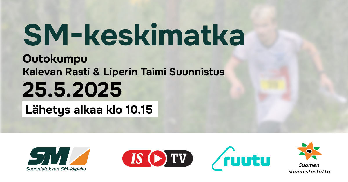 Suunnistuksen SM-keskimatka viikonloppuna Outokummussa, ja samalla Kuopion MM-näyttökilpailu. Lisäksi SM-kilpailun ulkopuolella runsaasti ulkomaalaisia huippuja. Finaali su livenä ISTV:n ja Ruutu-palvelun välityksellä klo 10.15.
suunnistusliitto.fi/2025/05/seuraa… 
#suunnistus