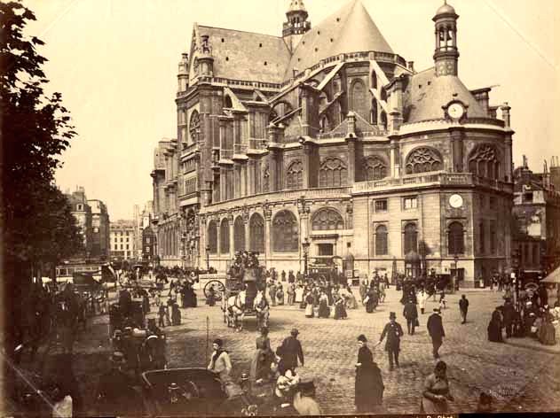 📷 Église Saint-Eustache. 
1880. Paris Les Halles