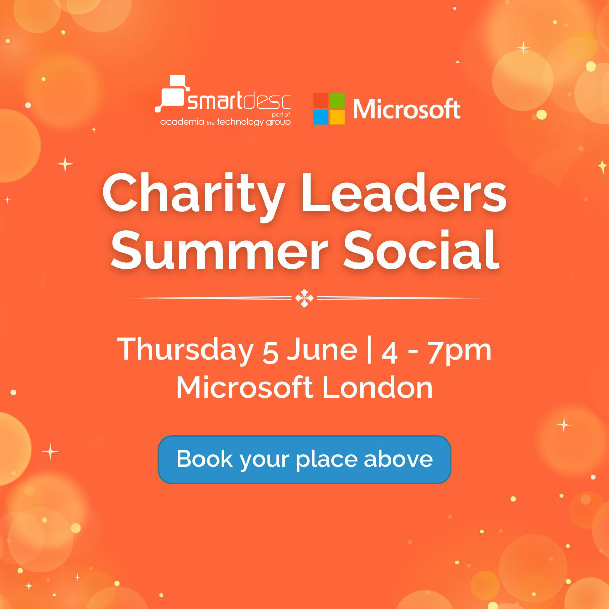 Join our friends at Smartdesc at Microsoft's impressive London office on Thursday 5 June to connect with charity peers whilst enjoying a selection of drinks and nibbles. 

Reserve your place here 👉 lnkd.in/eSv8UyUq