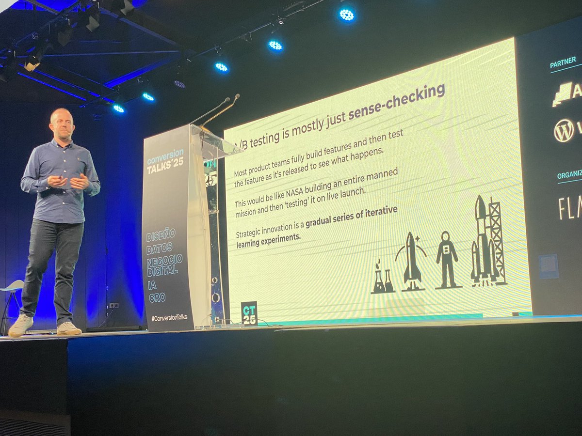 IamAleDiaz's tweet photo. “Strategic innovation is a gradual series of iterative learning experiments “

 @jonnylongden #conversiontalks✨ https://t.co/eDYE4wTpC2