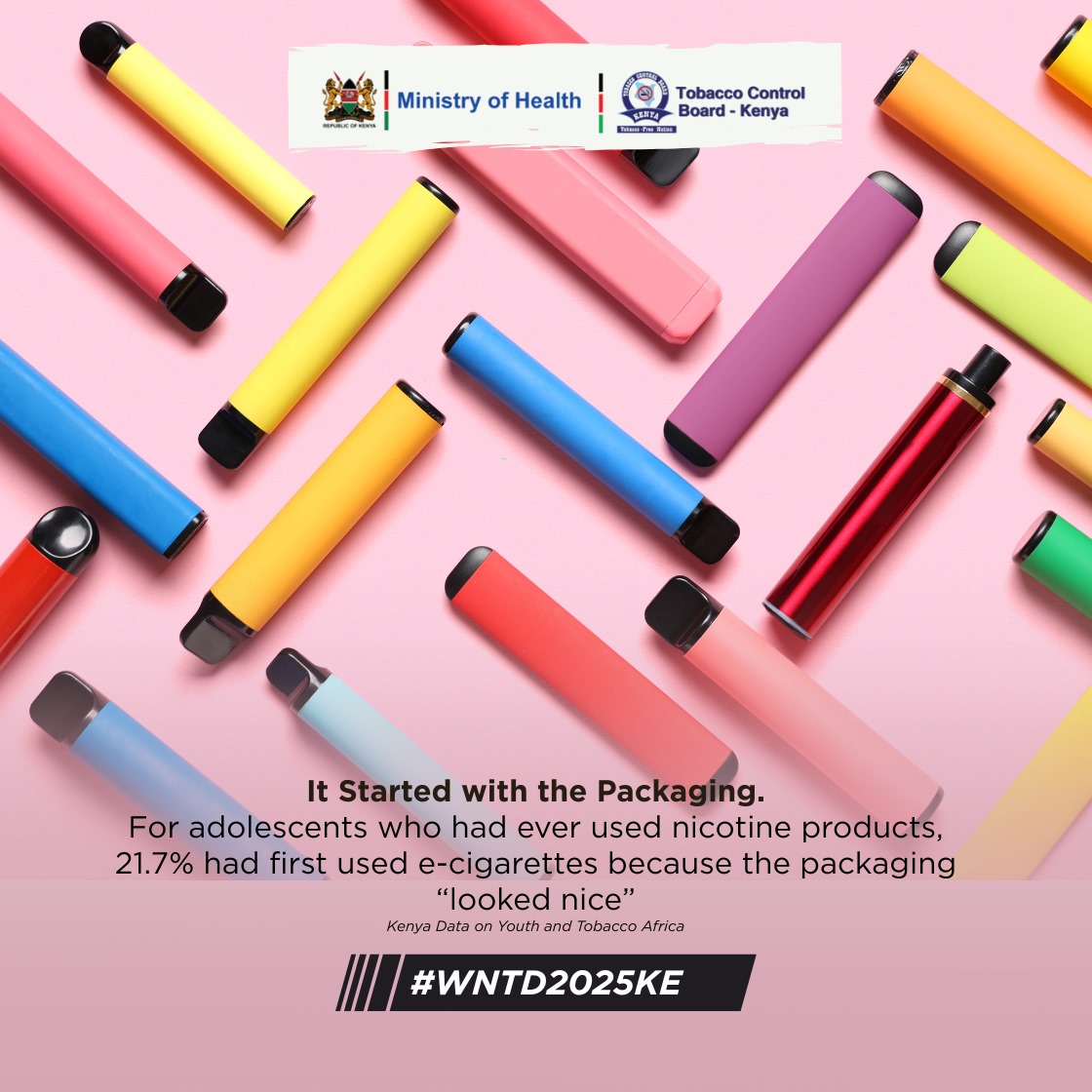 MuthokiKithanze (@muthokijoann) on Twitter photo For adolescents who had ever used nicotine products, 21.7% had first used e-cigarettes because the packaging “looked nice”.The (TI) industry is hiding behind the language of “harm reduction”. We cannot allow the same industry that denied the harms of cigarettes for  #WNTD2025KE For adolescents who had ever used nicotine products, 21.7% had first used e-cigarettes because the packaging “looked nice”.The (TI) industry is hiding behind the language of “harm reduction”. We cannot allow the same industry that denied the harms of cigarettes for  #WNTD2025KE