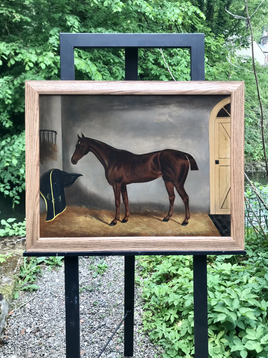 TheMasterframer's tweet photo. Stunning old horse painting beautifully restored and framed in lambs tongue oak. 🖼 https://t.co/ufmVSaVqQB