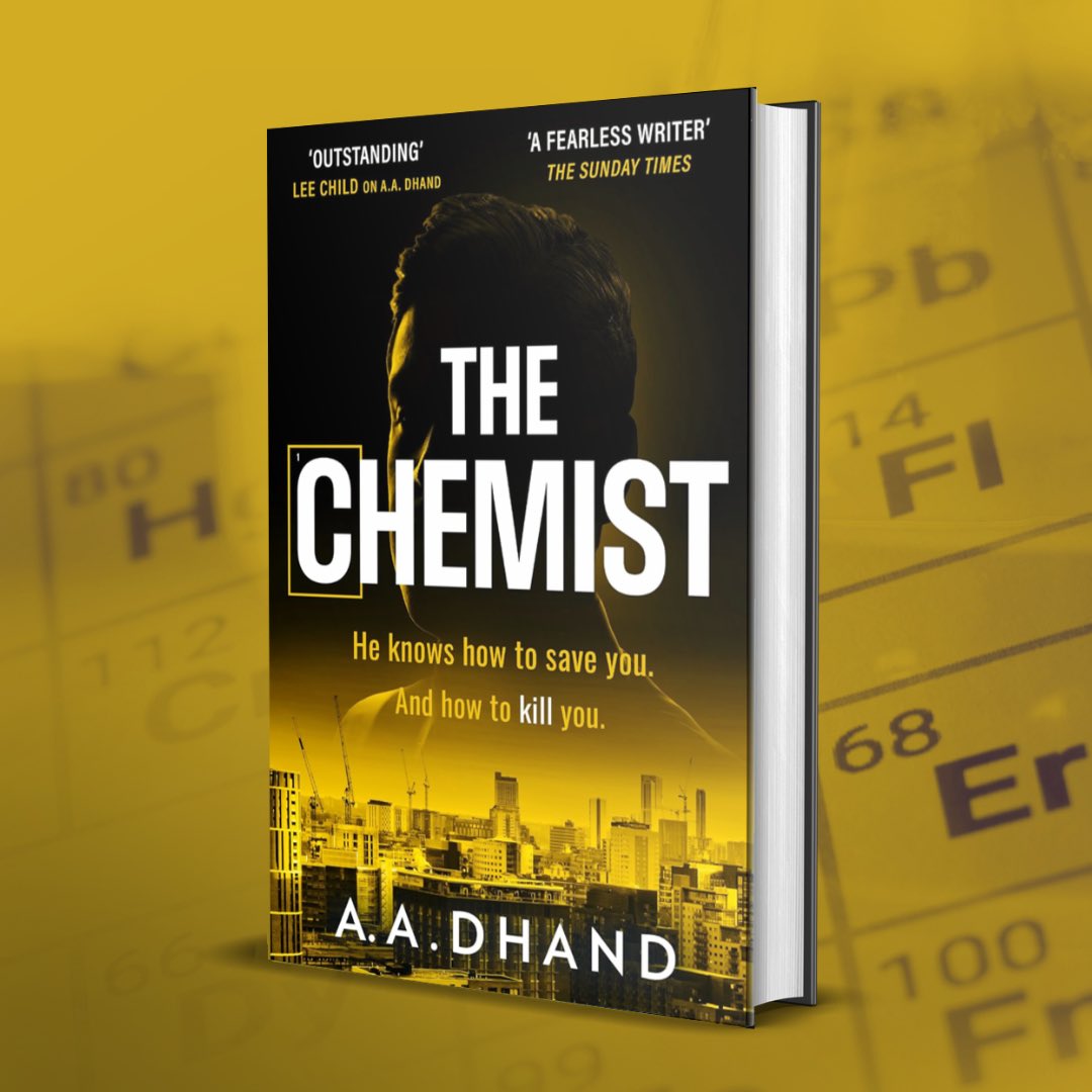 A very happy publication day to <a href="/aadhand/">A.A.Dhand</a> - the brand-new, adrenaline-fuelled thriller, THE CHEMIST, is out today! 

In the midst of a deadly turf war in the heart of Leeds, Idris Khan, will stop at nothing to protect those he loves… 💊🔥

shorturl.at/hCLGd