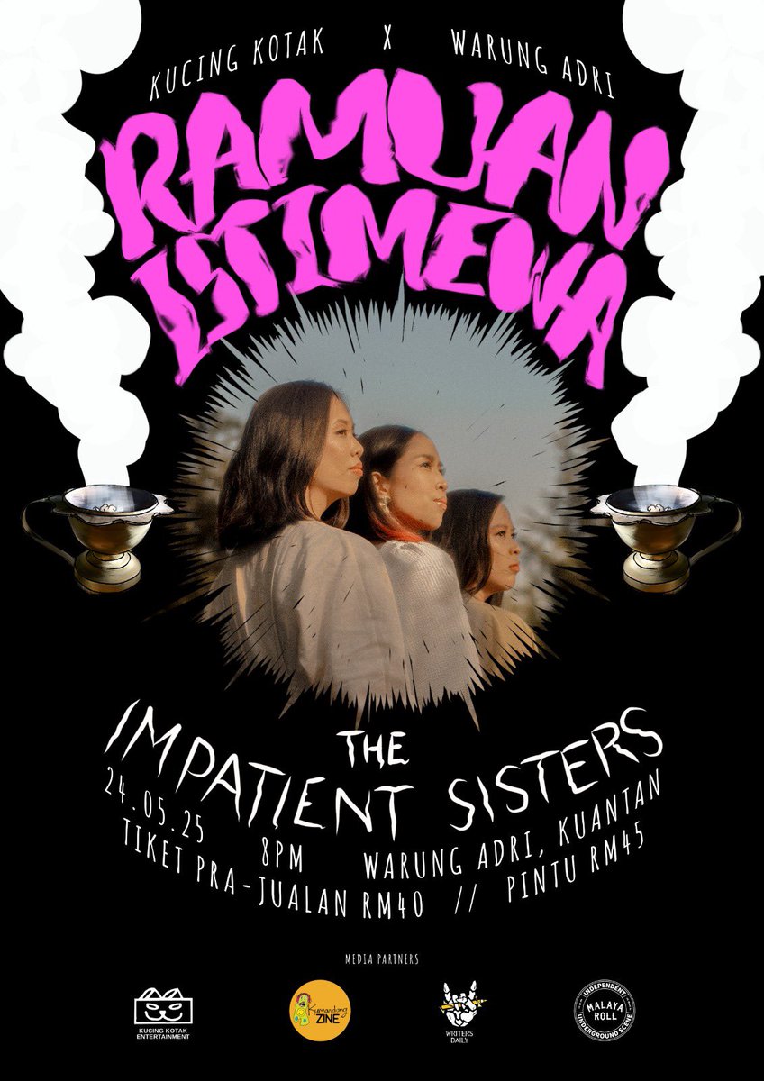theimpsis's tweet photo. Kuantan! Jumpa Sabtu ni di Warung Adri! Ada VIONA dan Yon.dershore 🎶 

Pre-sale RM40 Ramuan Istimewa ends today. Beli sekarang ok! https://t.co/8aHy1dAm56 https://t.co/A4dPbButYn
