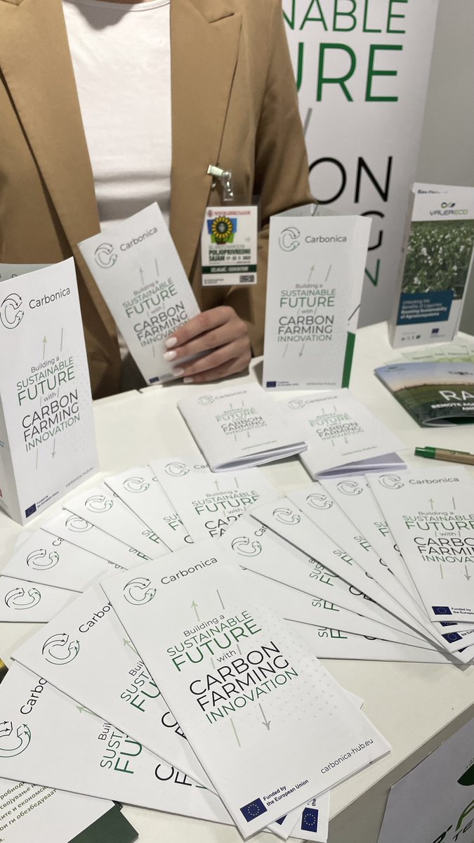 AgFuturaMKD's tweet photo. 📢 Project @CarbonicaE was presented at the 92nd International Agricultural Fair in Novi Sad ( @NoviSadExpo ) !

✅ Proud to showcase sustainable farming solutions to a wide audience.

#Carbonica #NoviSadFair #AgriTech #CarbonFarming #EUProjects https://t.co/W59IMCnzrf