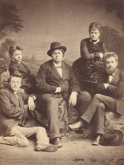 Johannes Messchaert en enkele #vrienden poseerden rond 1875 voor een fotograaf. #collectievissen