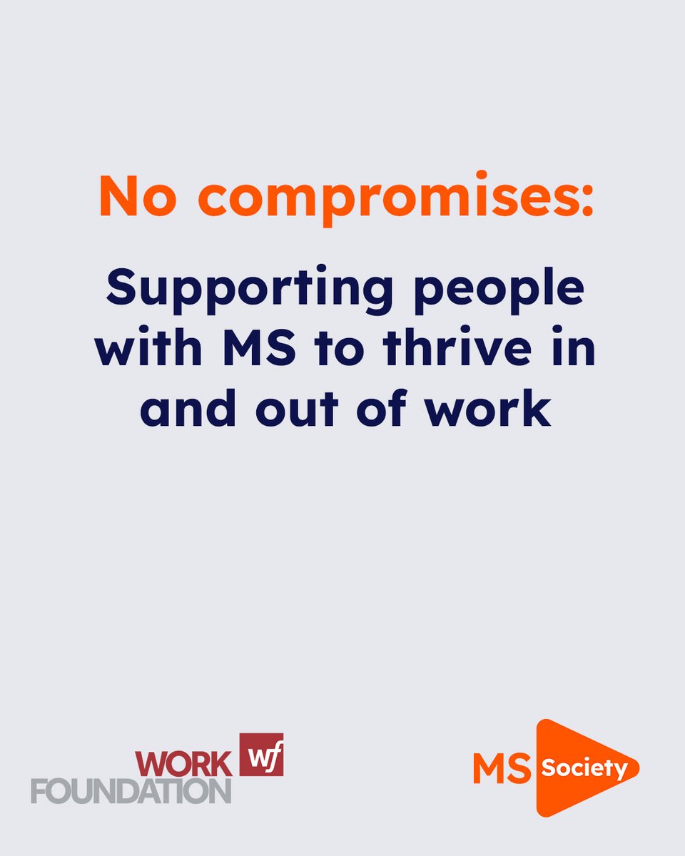 MS Society UK (@mssocietyuk) on Twitter photo 📢 Our new report with the <a href="/WorkFoundation/">The Work Foundation</a> reveals the tough reality of working with MS in the UK.
A thread ⬇️
(1/6) 📢 Our new report with the <a href="/WorkFoundation/">The Work Foundation</a> reveals the tough reality of working with MS in the UK.
A thread ⬇️
(1/6)
