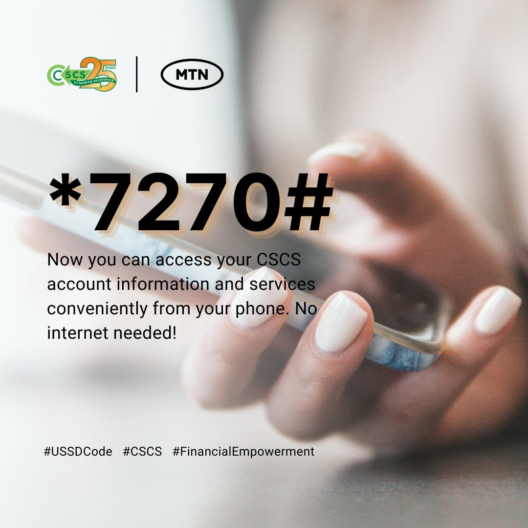 CSCSNigeria's tweet image. Did you know?

Well now you know, so dial the code now!

#CSCSUSSDCode #CSCS