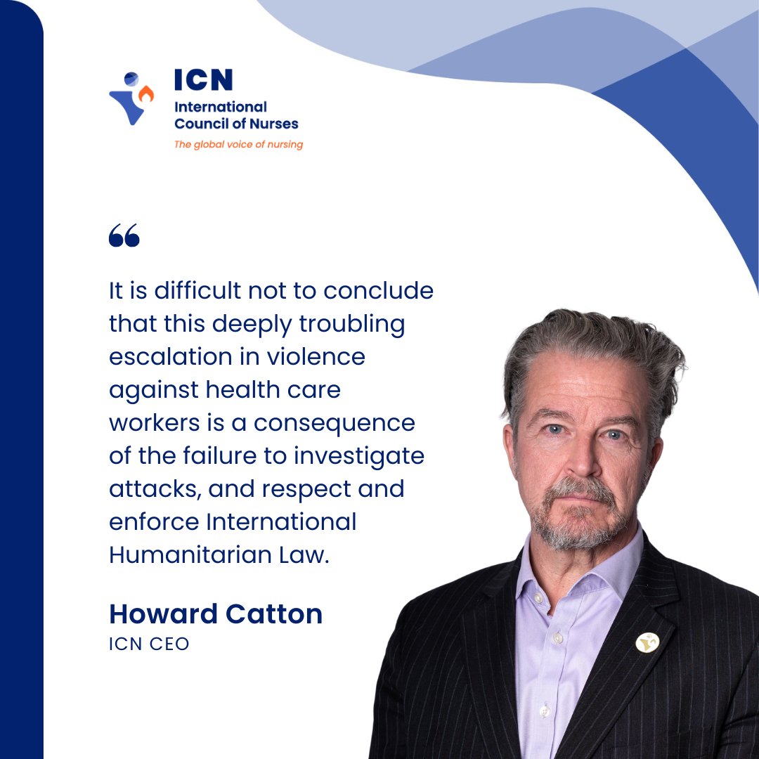 ICN (@icnurses) on Twitter photo In the latest <a href="/SafeguardingHC/">Safeguarding Health</a> report, ICN CEO <a href="/HowardCatton/">Howard Catton</a> warns of the alarming rise in violence against #nurses and #healthcare workers. Read more ➡️ bit.ly/4mmt6rX In the latest <a href="/SafeguardingHC/">Safeguarding Health</a> report, ICN CEO <a href="/HowardCatton/">Howard Catton</a> warns of the alarming rise in violence against #nurses and #healthcare workers. Read more ➡️ bit.ly/4mmt6rX