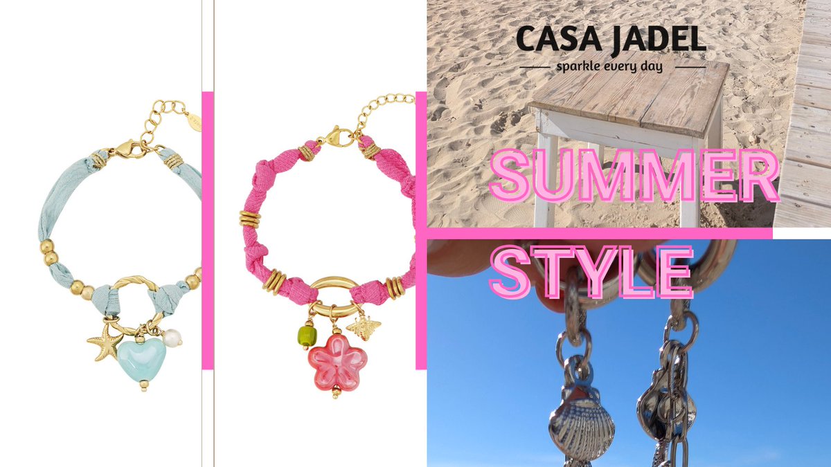 CasaJadel's tweet photo. ☀️ Summer vibes only! 🌊
Voeg een sprankje strandgevoel toe aan je outfit met de nieuwe #armbanden van #CasaJadel ✨
#SummerStyle #CasaJadel #SparkleEveryDay #BeachVibes #ZomerAccessoires #LangLeveDeLiefde #vunzigewoensdag https://t.co/ZAq3Woi6TZ