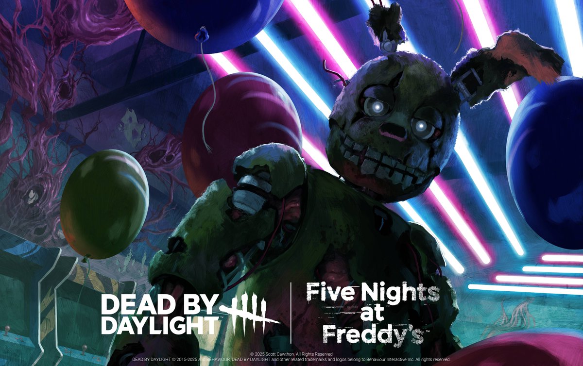 JonnyBlox's tweet image. The Dead by Daylight x Five Nights at Freddy's public test build (PTB) will launch on May 27th at 12PM ET!
A dev stream will take place an hour earlier at 11AM ET that will further detail the collaboration 👀
(Via: DeadbyDaylight)
#fnaf #fivenightsatfreddys