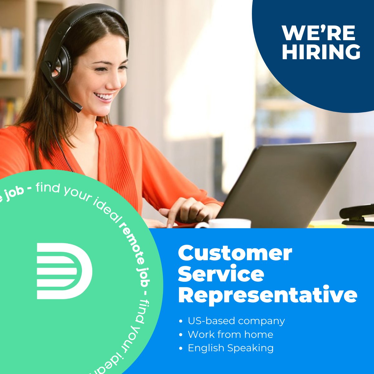 DigitalXecutive's tweet photo. Unite a nuestro equipo! 🚀 Buscamos English-speaking CUSTOMER SERVICE REPRESENTATIVE

Postulate ahora https://t.co/dz3vXz6ho6

Trabaja desde donde quieras para empresas de Ee.Uu. 
#RemoteWork #TrabajoRemoto #OportunidadLaboral #joboffer #customersupportjobs #virtualassistantjob https://t.co/qJo8b4dWXO