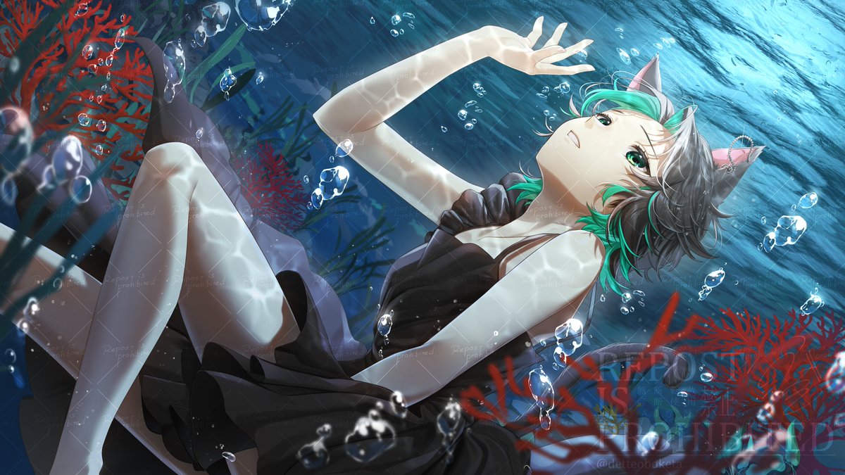 「ざらめ様(@ yururizarame)の「深海少女」歌ってみたのイラストを担当」|だこのイラスト