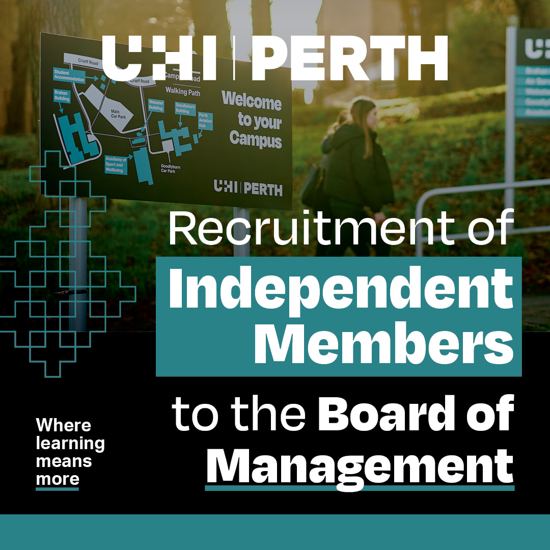 Join UHI Perth’s Board of Management ➕ We are currently recruiting for new Independent Board Members to help guide the College’s strategic direction.

Find out more about the role ➡️ perth.uhi.ac.uk/board-recruit

#perth #perthandkinross #boardofmanagement #boardmember #recruitment