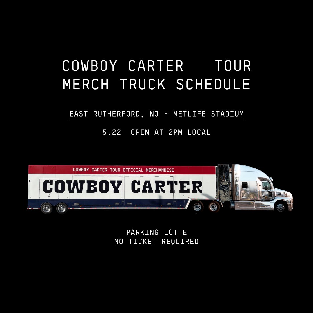 Official Merch Truck schedule at MetLife Stadium, don’t miss out ⬇️