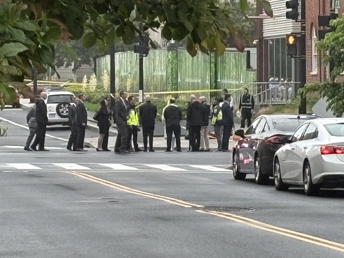 Brad Bell (@brad7news) on Twitter photo <a href="/AGPamBondi/">Attorney General Pamela Bondi</a> and a large crowd now gathered at the scene of last night’s shooting of two employees of the Israeli Embassy in DC <a href="/AGPamBondi/">Attorney General Pamela Bondi</a> and a large crowd now gathered at the scene of last night’s shooting of two employees of the Israeli Embassy in DC