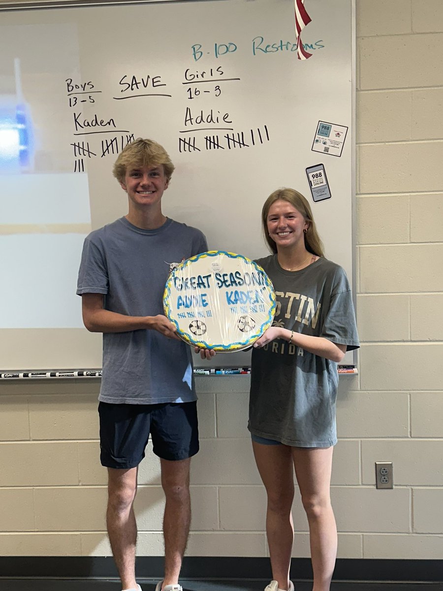 Celebrating a couple great seasons on the pitch in our Bearcat Time today! Good work Addie and Kaden!