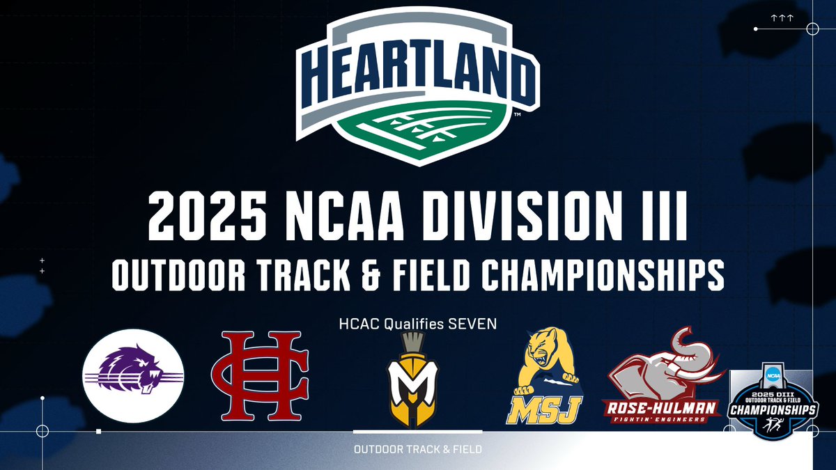 Heartland Collegiate Athletic Conference (@hcacdiii) on Twitter photo HCAC x NCAA DIII Outdoor Track & Field Championships
Good luck to the SEVEN HCAC Track & Field athletes competing at Nationals!
📰: tinyurl.com/4npad4wx
#TheHeartOfD3 | #D3TF
<a href="/Bluffton_Sports/">Bluffton Athletics</a> | <a href="/HanoverPanthers/">Hanover Panthers</a> | <a href="/MUSpartans/">Manchester University Athletics</a> | <a href="/MSJ_Lions/">Mount St. Joseph University Athletics</a> | @RHITsports HCAC x NCAA DIII Outdoor Track & Field Championships
Good luck to the SEVEN HCAC Track & Field athletes competing at Nationals!
📰: tinyurl.com/4npad4wx
#TheHeartOfD3 | #D3TF
<a href="/Bluffton_Sports/">Bluffton Athletics</a> | <a href="/HanoverPanthers/">Hanover Panthers</a> | <a href="/MUSpartans/">Manchester University Athletics</a> | <a href="/MSJ_Lions/">Mount St. Joseph University Athletics</a> | @RHITsports