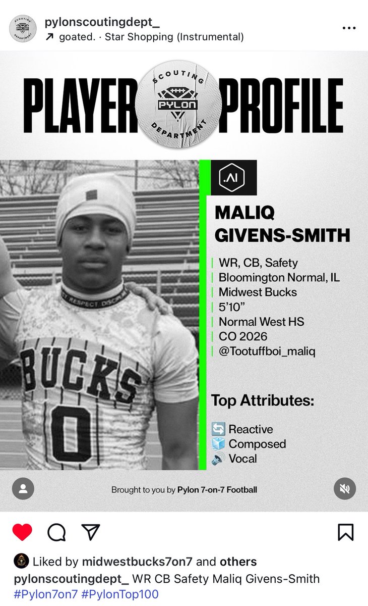 Maliq Givens-Smith (@maliqgivensmith) on Twitter photo Thanks to <a href="/MidwestBucks/">Midwest Bucks 7 on 7</a> 7on7 program for everything they did for us this summer. It was amazing. I learned a lot, got better, and appreciate <a href="/Pylon7on7/">Pylon 7on7 Football</a> for the post. Thanks to <a href="/MidwestBucks/">Midwest Bucks 7 on 7</a> 7on7 program for everything they did for us this summer. It was amazing. I learned a lot, got better, and appreciate <a href="/Pylon7on7/">Pylon 7on7 Football</a> for the post.