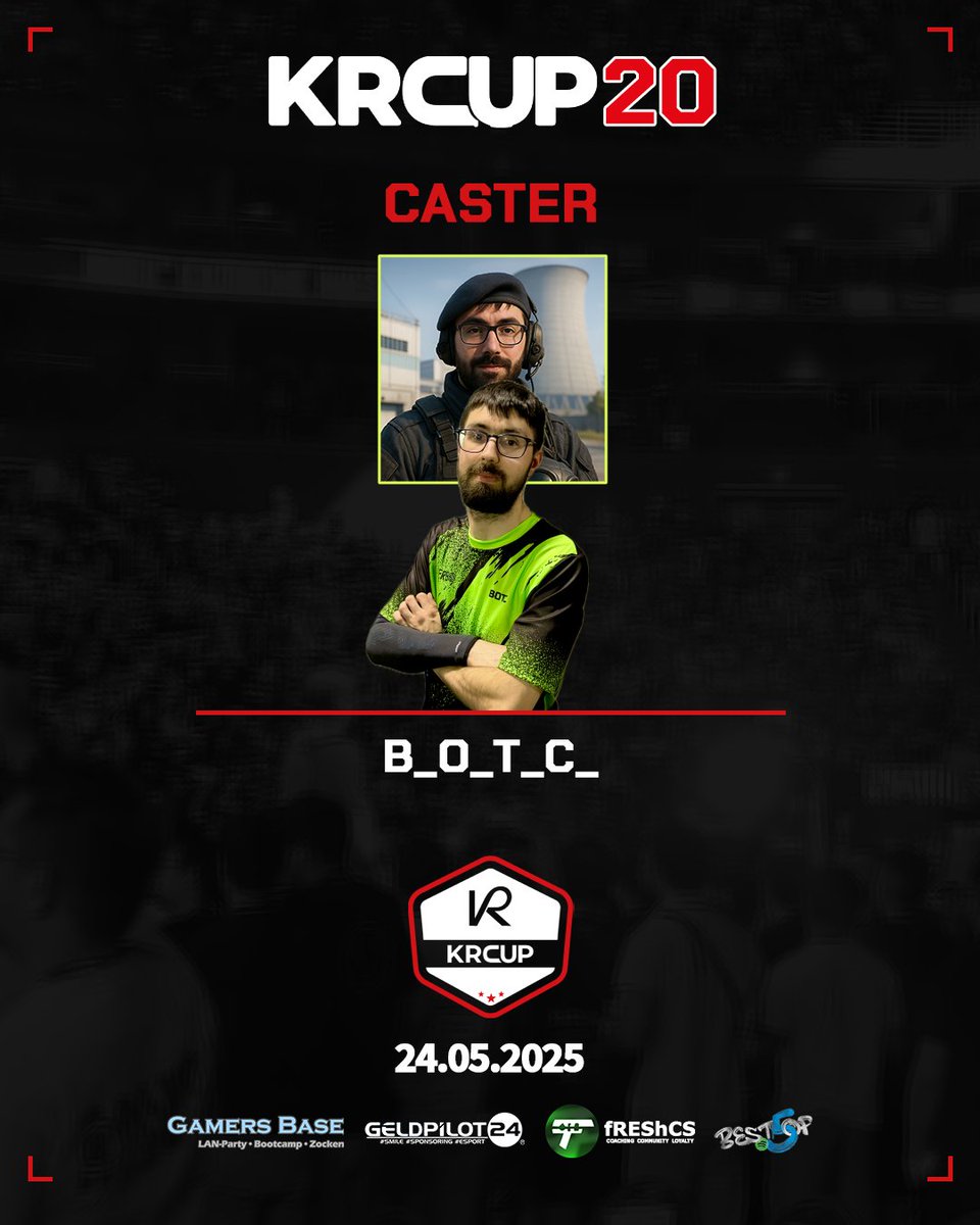 [ KRCup #20 ]

Aus den DACH Masters bestens bekannt, wird er dieses mal sein Debüt beim #KRCup geben.

Wir freuen uns, dich dabei zu haben <a href="/01_BOTC/">B_O_T_C</a>