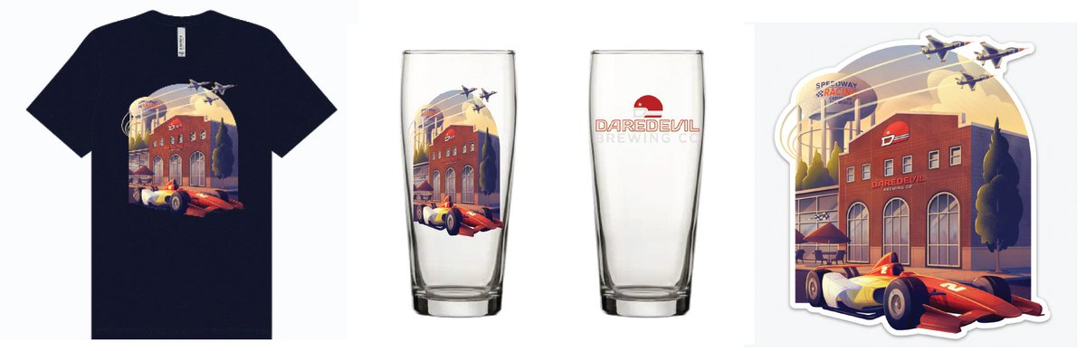 DaredevilHall's tweet image. We've got the new 2025 Spirit of Speedway Shirts, Glasses &amp;amp; Stickers at the Hall as of today!  Get yours while they last  

For those of you on the north side that aren't making it to our Speedway Taproom  Shirts in Medium to 2XL