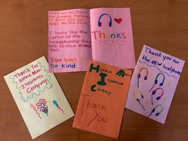 Take a look at these heartfelt Thank You notes from Ss in Ms Owens's class <a href="/Greenwood_Elem/">Greenwood Elementary</a> <a href="/HenricoSchools/">Henrico Schools</a> 4 funding her <a href="/DonorsChoose/">DonorsChoose</a> project "Headphone Help."  So sweet!  <a href="/CoferInsurance/">Cofer Insurance</a> <a href="/HoraceMann/">Horace Mann</a>