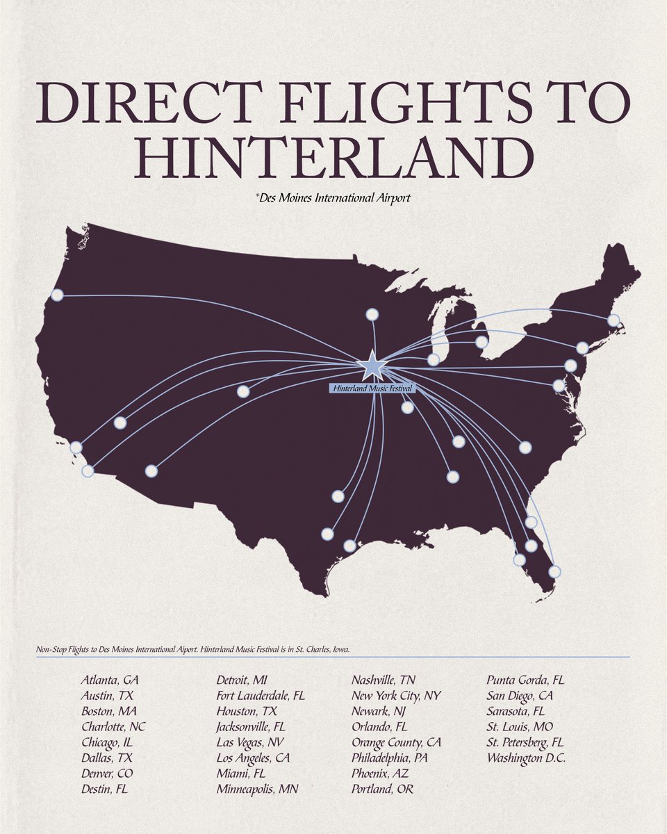 Hinterland (@hinterlandiowa) on Twitter photo All roads lead to Hinterland!! Well, maybe not…but at least these flights do 😁✈️ <a href="/dsmairport/">DSM Int'l Airport</a> All roads lead to Hinterland!! Well, maybe not…but at least these flights do 😁✈️ <a href="/dsmairport/">DSM Int'l Airport</a>