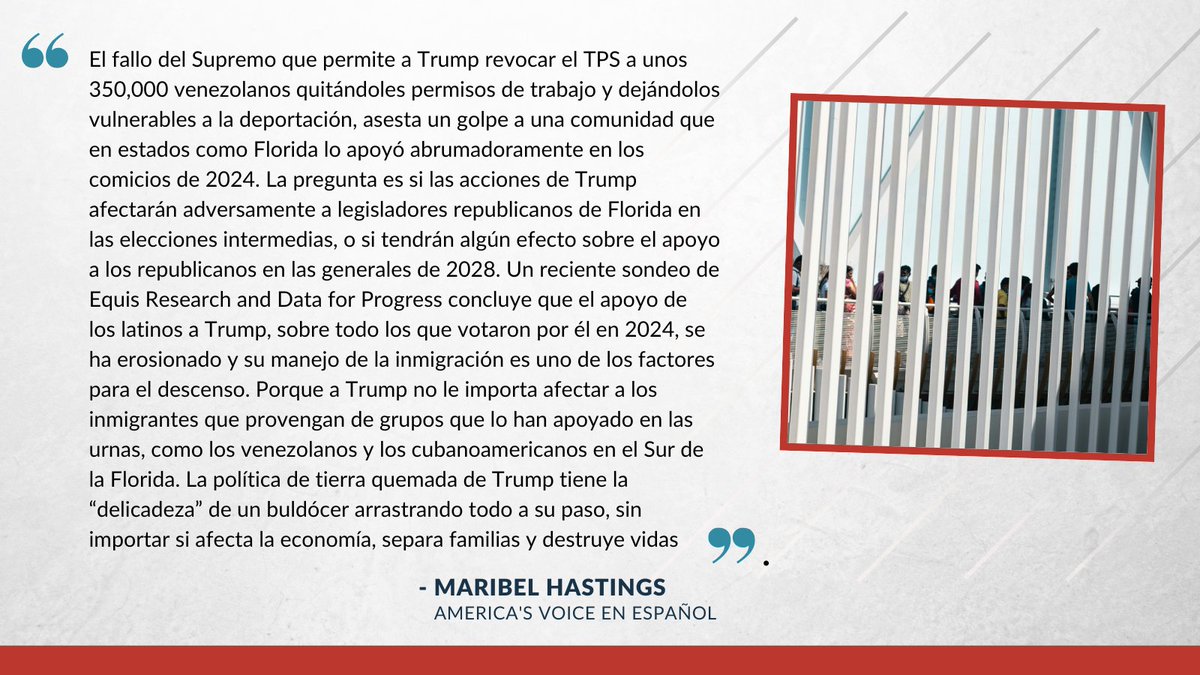 America's Voice (@americasvoice) on Twitter photo En su columna semanal, <a href="/maribelhastings/">Maribel Hastings</a> escribe que la polĂtica migratoria de Trump es un buldĂłcer que destruye todo a su paso
americasvoice.org/aves_feature/t… En su columna semanal, <a href="/maribelhastings/">Maribel Hastings</a> escribe que la polĂtica migratoria de Trump es un buldĂłcer que destruye todo a su paso
americasvoice.org/aves_feature/t…