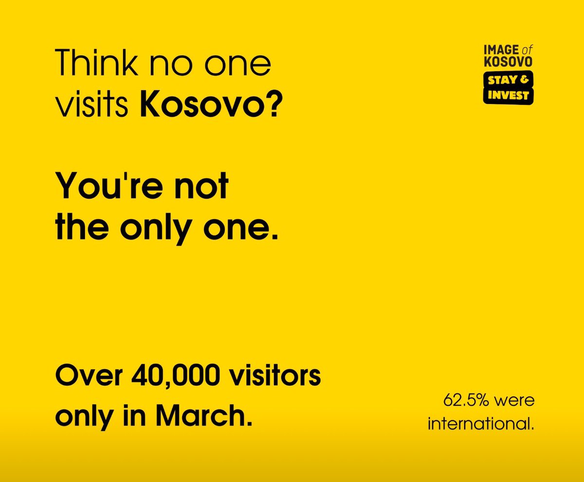 Just in March 2025, over 40,000 people stayed in #hotels across #Kosovo, and 62.5% of them were international visitors.

People are coming from 🇩🇪 🇹🇷🇨🇭 and other countries not just to visit friends and family, but to explore, invest and experience what we offer.

#imageofkosovo