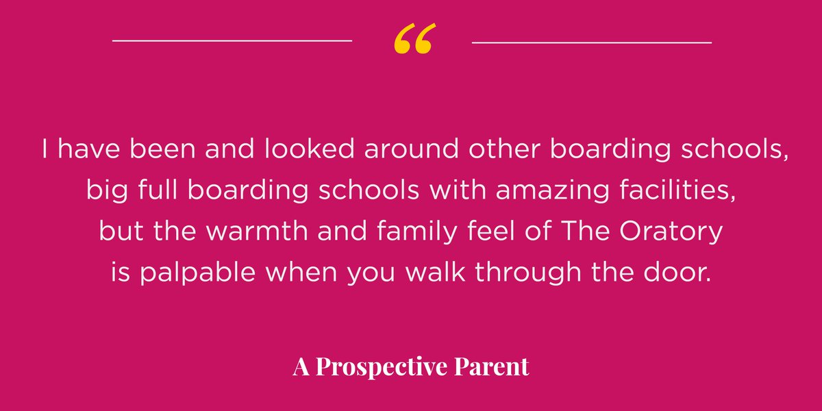 The Oratory School (@oratoryschool) on Twitter photo "I have been and looked around other #boardingschools, big full #boarding schools with amazing facilities, but the warmth and family feel of The Oratory is palpable when you walk through the door." A Prospective Parent
Lovely feedback from a recent visit here <a href="/oratoryschool/">The Oratory School</a>. "I have been and looked around other #boardingschools, big full #boarding schools with amazing facilities, but the warmth and family feel of The Oratory is palpable when you walk through the door." A Prospective Parent
Lovely feedback from a recent visit here <a href="/oratoryschool/">The Oratory School</a>.