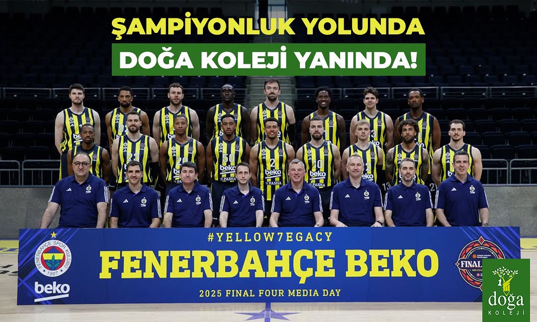 Resmi eğitim sponsoru olmaktan gurur duyduğumuz Fenerbahçe Beko'ya Turkish Airlines EuroLeague Final Four'da başarılar dileriz!

Mezunlarımız Tarık Biberoviç, Faruk Biberoviç ve Melih Mahmutoğlu'nun da formasını giydiği Fenerbahçe Beko, Turkish Airlines EuroLeague'de şampiyonluğa