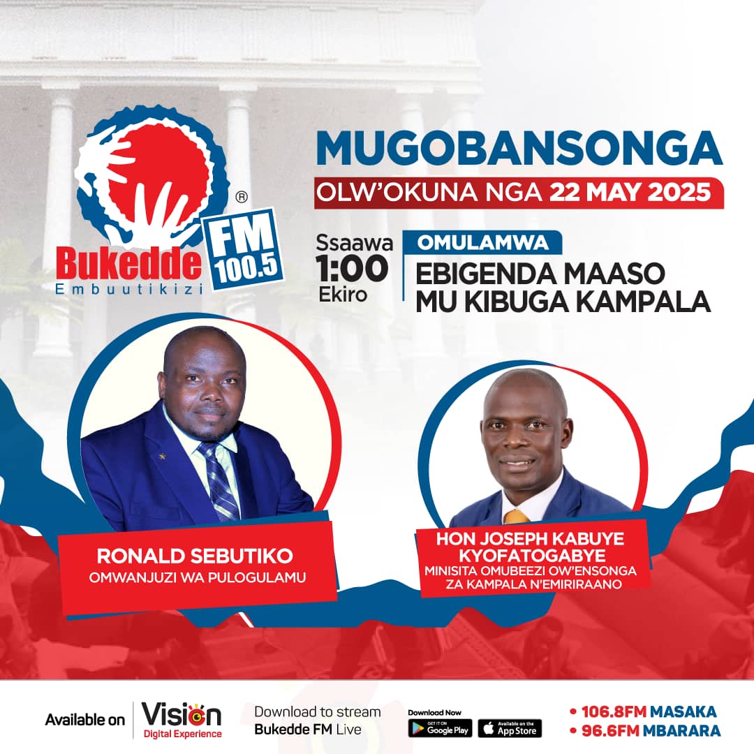 Nakayemba Mariam (@bukenya11114) on Twitter photo Don't miss today at 7 PM on the program Mugobansonga on Bukedde FM — Embuutikizi.
<a href="/kyofakabuye2/">Hon Kyofatogabye Kabuye</a> Don't miss today at 7 PM on the program Mugobansonga on Bukedde FM — Embuutikizi.
<a href="/kyofakabuye2/">Hon Kyofatogabye Kabuye</a>